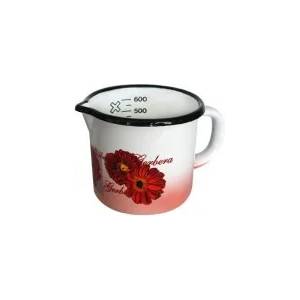 Horecano Емайлирано канче 10см 600мл с декор gerbera - 4/10 РЯ-(1-905/1856) (0160157)