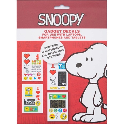 CurePink: | Samolepky na elektroniku Snoopy: Set 30 kusů (14 x 20 cm) [GDGE008]