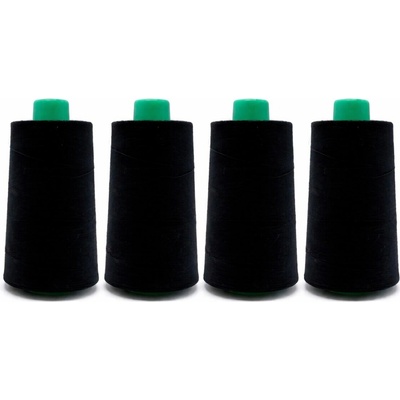 Sada nití PES OVERLOCK 120 (4x5000m) barva černá – Sleviste.cz