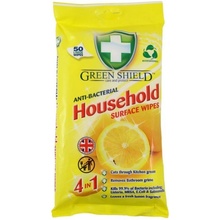 Green Shield vlhčené utierky na povrchy 4v1 antibacterial Citrón 50 ks