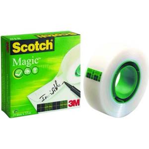 3M Самозалепваща лента 3M Scotch Magic 810 с възможност за писане 12mmx33m прозрачна LPM810 (LPM810)
