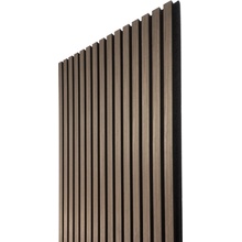 Wall Concept akustický panel dub dymový, čierny filc + dyha, 2700 x 600 x 21 mm 1,62m²