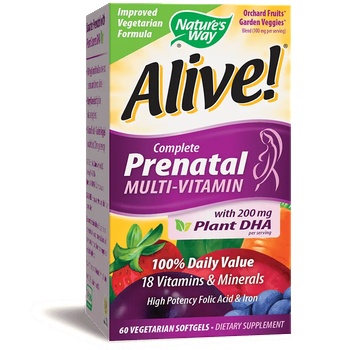 Nature's Way Мултиватимини за бременни с растителна DHA Nature's Way Alive! (11209)