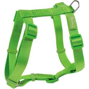 Freedog Harness Nylon Basic - Регулируем нагръдник за кучета, 15 мм А: 24 см - 38 см B: 30 см - 47 см, зелен