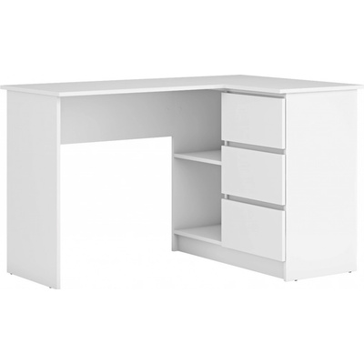 NABBI Afors rohový pc stolík biela 31269 124.4 cm x 84.8 cm x 76.6 cm