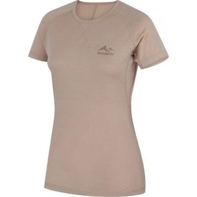 HUSKY Дамска термо тениска с къс ръкав Mersa L, бежова (hsk-HT0-0804)