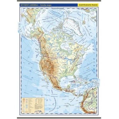 Severní a střední Amerika - nástěnná zeměpisná mapa 1:10 mil.