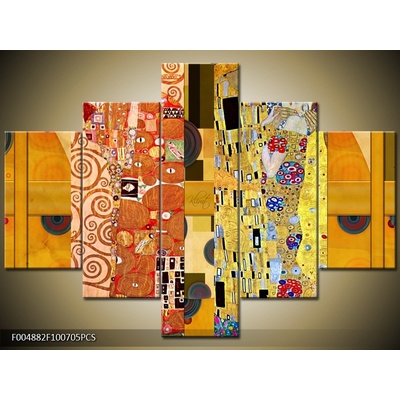 Obraz Gustav Klimt - Polibek (koláž)