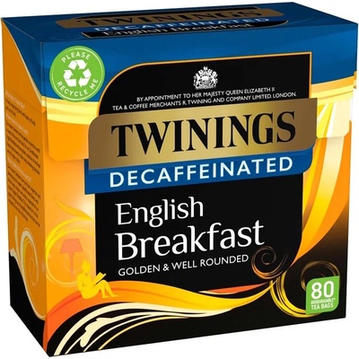 TWININGS Černý čaj ENGLISH BREAKFAST bezkofeinový 80 sáčků 218 g