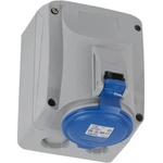 Legrand КОНТАКТ ЗА ОТКРИТ МОНТАЖ ip44 2p+e, 32a 220/250v legrand - СИВ/СИН (3245065552546)