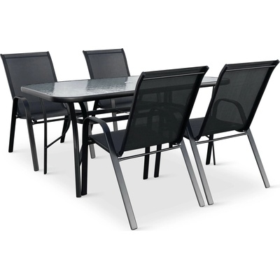 Zahradní jídelní set Porto 150cm + 4x kovová židle Ramada – Zboží Mobilmania