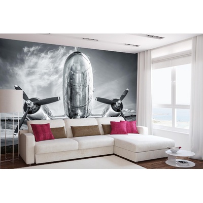 DIMEX ART Самозалепваща се флизелинова фототапета исторически самолет 375 x 250 см