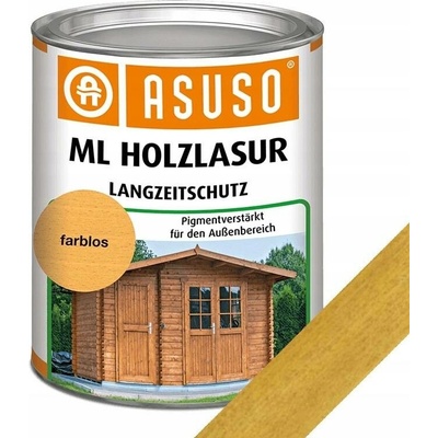 Olejová lazura na dřevo Clou Asuso ML Holzlasur rozpouštědlová pigment dub světlý 750 ml