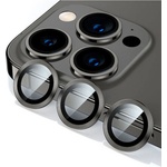  Стъклен протектор за камера DeTech, for iPhone 15 Pro Max, Black - 52730 (DE-52730)