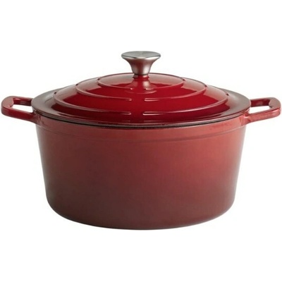APS Litinový hrnec s poklicí 5 STARS 28 cm, 6 l, červený