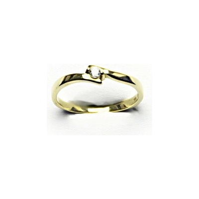 Čištín zlatý s čirým zirkonem žluté zlato VR 38