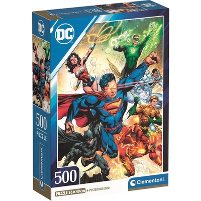 Clementoni Пъзел Clementoni от 500 части - Героите на DC Comics в действие (35531)