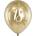 PartyDeco Латексови балони - златисти число 18 6 бр