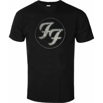 ROCK OFF мъжка тениска Foo Fighters - Distressed Logo - ЧЕРЕН - ROCK OFF - FOOTS25MB