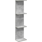 vidaXL Стенен рафт Бетонно сиво 25 x 15 x 100 см Инженерна дървесина (8012386)