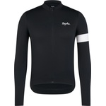 Rapha Мъжка фланелка с дълъг ръкав за колоездене Rapha Core Thermal Long Sleeve Jersey Cycling jersey - Black / White - размер XS (056-3830-0112)