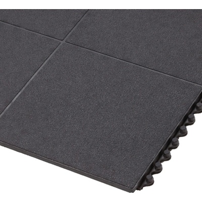 Notrax 556 Cushion Ease Solid Modulárne gumové dlaždice pre ťažkú prevádzku Čierna 91 x 91 cm