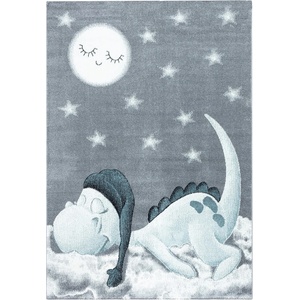 Ayyildiz Синьо-сив детски килим 140x200 cm Bambi - Ayyildiz Carpets (BAMBI1402000840BLUE)