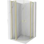 Mexen Mist L полукръгла душ кабина 90 x 90 см, прозрачна, златна четка - 8A32L-090-090-55-00 (8A32L-090-090-55-00)