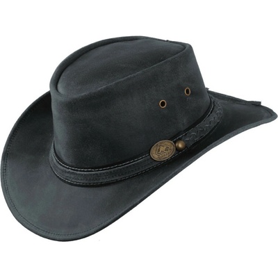 Australský kožený klobouk Irving 250114 black