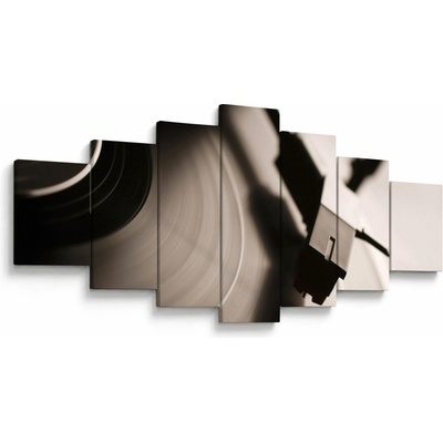 Obraz - Gramofónová doska, sedemdielne 210x100 cm