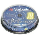 Verbatim DVD+RW 4,7GB 4x, SERL, spindle, 10ks (43488)