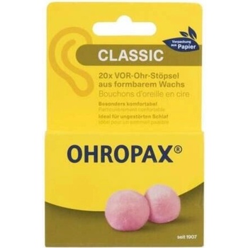 Ohropax Classic ušné vložky v krabičke 1x12 ks