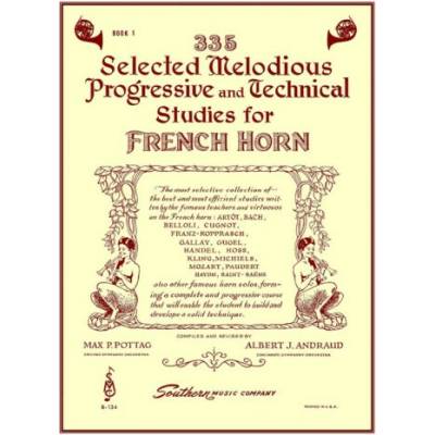 335 Selected Melodious Progressive & Technical Studies: Horn (Max P. Pottag)(Brožovaná)