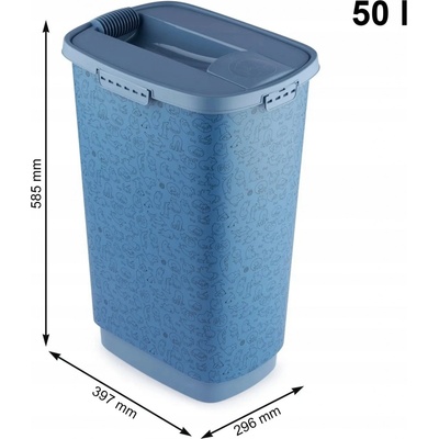 Kontajner na krmivo Rotho CODY s potlačou psov a mačiek 25 l