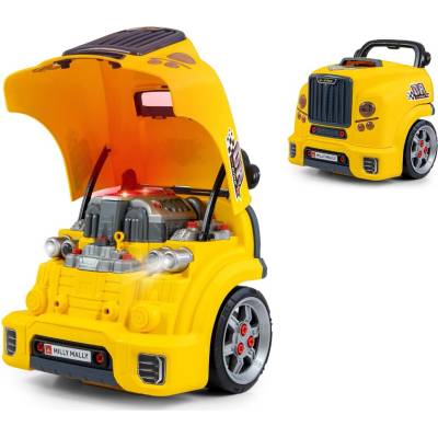 Milly Mally N-gine rozoberateľný motor a dielňa – žltý