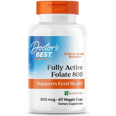 Doctor's Best Fully Active Folate 800, 800 mcg, 60 капсули, Doctor's Best (DRB-00458)