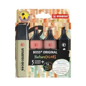 STABILO Текст маркер Boss Nature Pastel 4 цвята