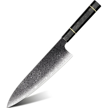 HARAHU Дамаски кухненски нож TS-37459 - Chef / Черен KP37459 (TS-37459)