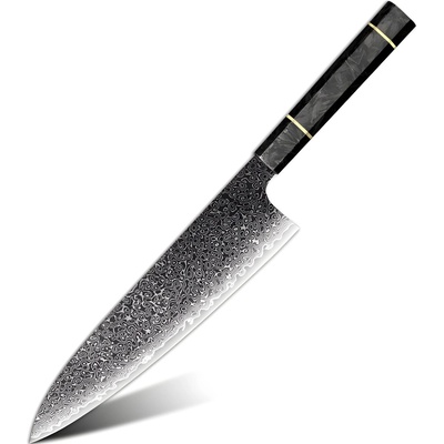 HARAHU Дамаски кухненски нож TS-37459 - Chef / Черен KP37459 (TS-37459)