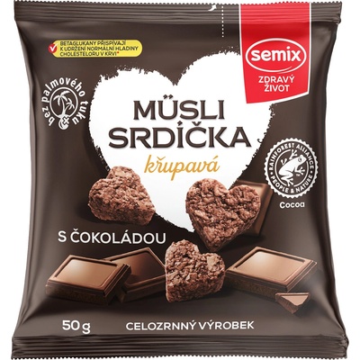Semix Müsli srdiečka chrumkavé s čokoládou 50 g
