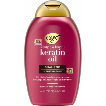 OGX Keratin Oil posilňujúci šampón 385 ml