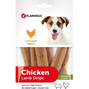 Flamingo Snacks Hapki Strips Lamb - лакомство за куче, филе с агне - 85 гр, Белгия - 501468