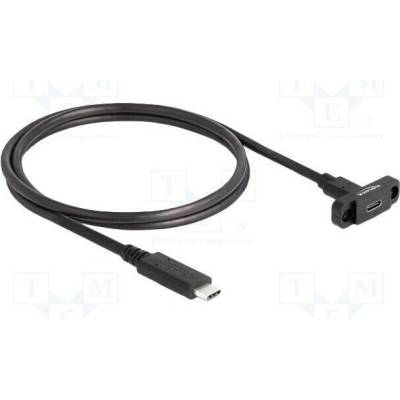 Delock 87824 USB 3.2 Gen 2; USB C zásuvka USB C vidlice 1m černý