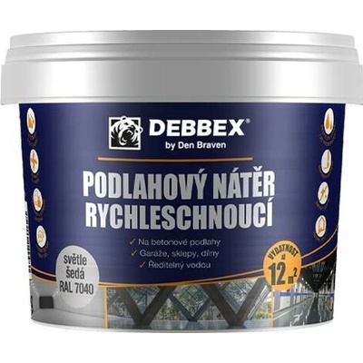 Den Braven Podlahový nátěr RYCHLESCHNOUCÍ 4 kg kbelík šedá