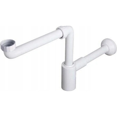 Bruckner CRONO Umývadlový sifón šetriaci miesto, 5/4" DN32, biely 151.124.0