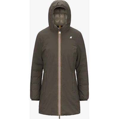 K-Way Дамско палто K-Way Women's Denise ST Thermo Double Coat - Black Olive / Green - размер XXL (102-5017-0111)