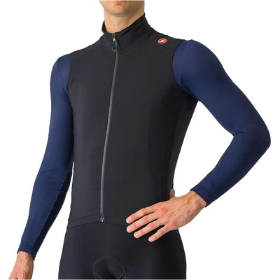 Castelli Мъжки елек за колоездене Castelli Espresso Vest Cycling vest - Light Black - размер XL (054-0286-0114)