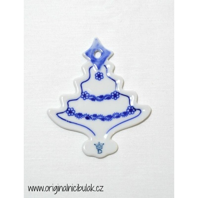 Cibulák Dubí Vánoční ozdoba stromeček cibulový porcelán 18301