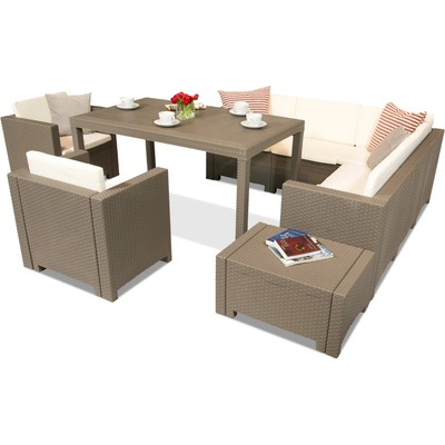 BICA Комплект техноратанови мебели в цвят капучино Colorado Comida 7 Bica (BCCOMIDA7TU)