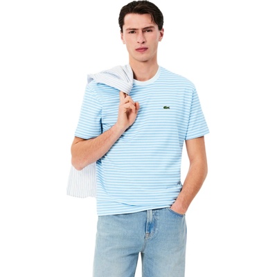 Lacoste Striped Heavy Cotton T-shirt White/Overview